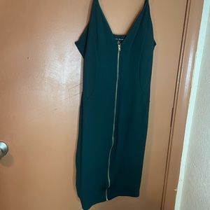 Teal Green Mini Dress